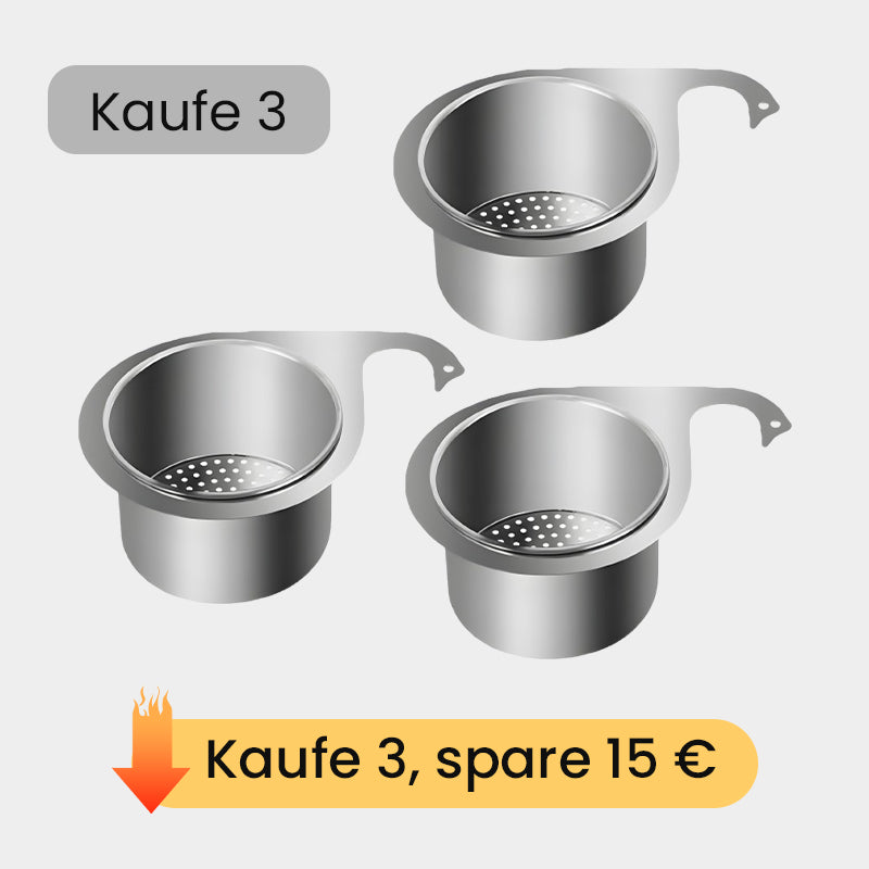 50% RABATT! 🪣 Hänge-Siebkorb für die Spüle – Platz sparend, universelle Passform & vielseitig einsetzbar