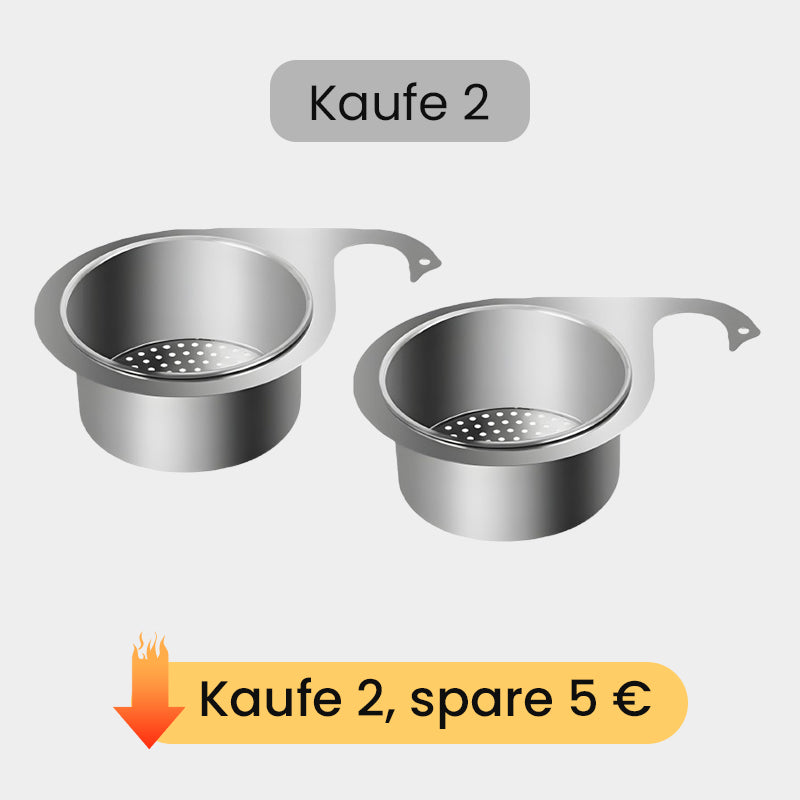 50% RABATT! 🪣 Hänge-Siebkorb für die Spüle – Platz sparend, universelle Passform & vielseitig einsetzbar