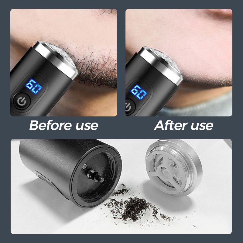 ✂️50 % RABATT⏰ Mini tragbarer wiederaufladbarer Rasierer, kompakt für Reisen & Alltag