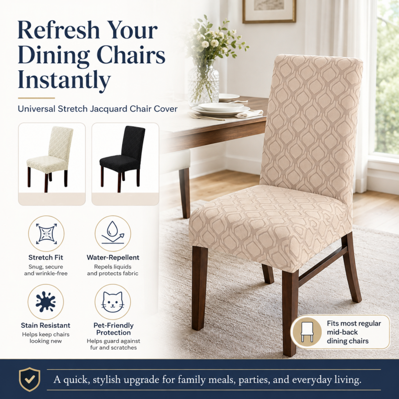 🪑 50% RABATT! 🛋️ Universelle Stretch-Sitzbezüge – Elastisch & passgenau für Stühle ✨
