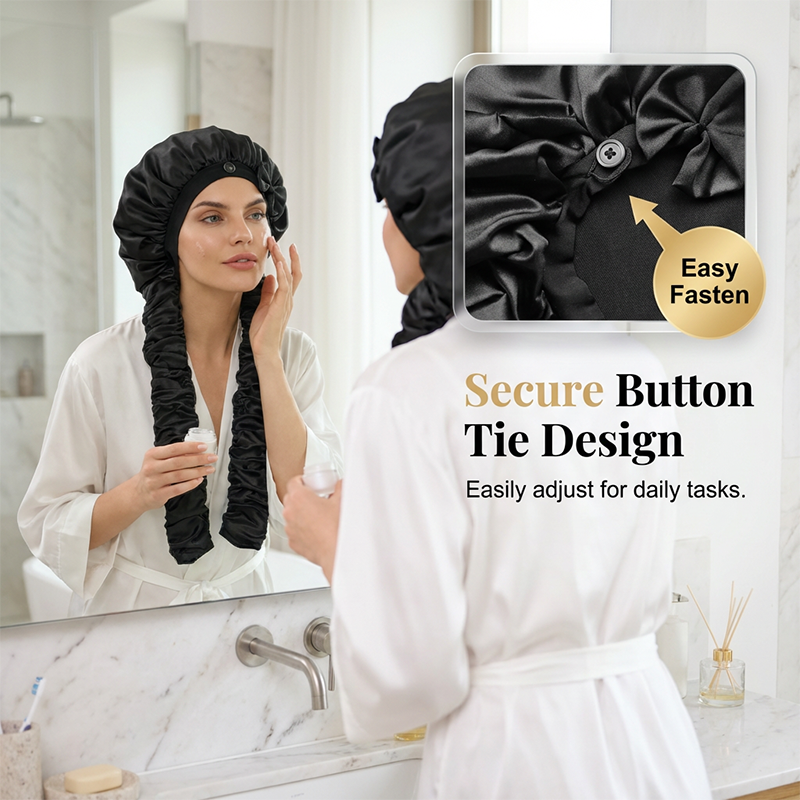Heatless Curl Satin Bonnet for Sleeping