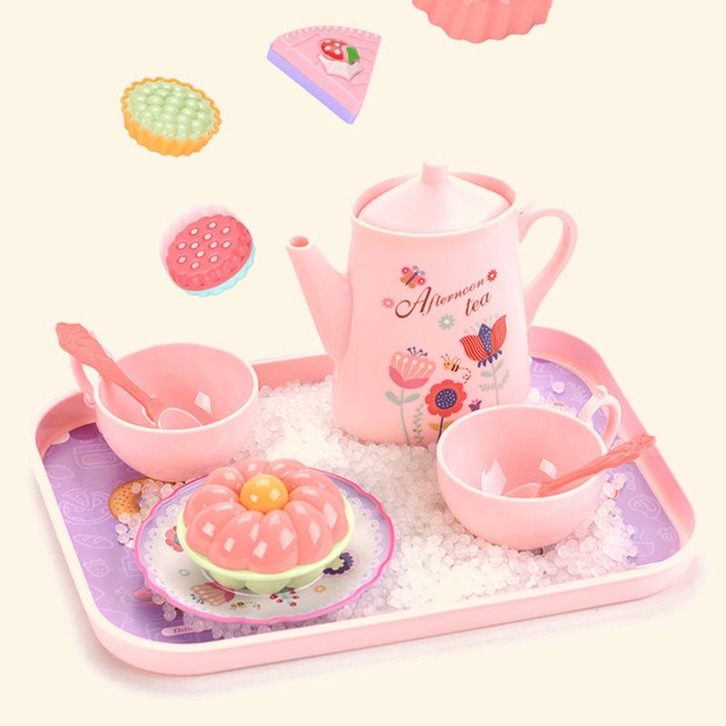 🍵 BLITZANGEBOT: 50% RABATT! 🦄 Kinder-Teeservice Spielzeug – PP/PS – 17-teilig Tragbar für Kinder ab 3 Jahren – Fantasiespiel & Teeparty 🎀