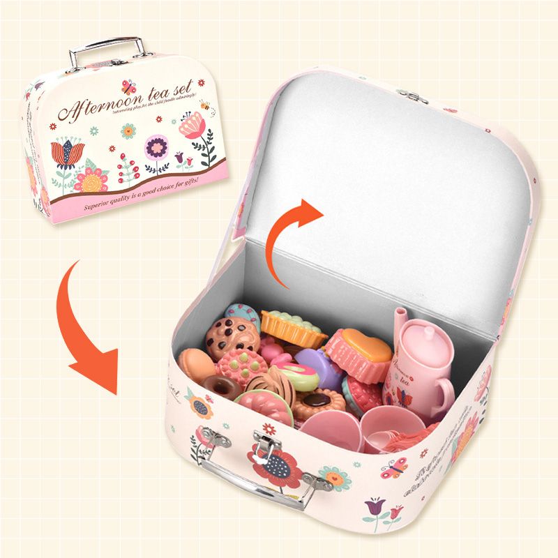 🍵 BLITZANGEBOT: 50% RABATT! 🦄 Kinder-Teeservice Spielzeug – PP/PS – 17-teilig Tragbar für Kinder ab 3 Jahren – Fantasiespiel & Teeparty 🎀