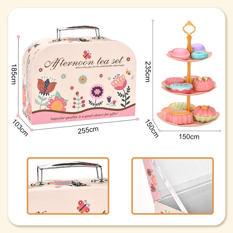 🍵 BLITZANGEBOT: 50% RABATT! 🦄 Kinder-Teeservice Spielzeug – PP/PS – 17-teilig Tragbar für Kinder ab 3 Jahren – Fantasiespiel & Teeparty 🎀