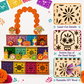 50% RABATT! 💀 Día de los Muertos Holz-Ofrenda-Regal mit 3 Etagen – Dekoratives Altar-Regal für Totengedenken, Calavera-Dekor & Kerzen – Handbemalt, stabil & stimmungsvoll 🕯️