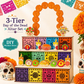 50% RABATT! 💀 Día de los Muertos Holz-Ofrenda-Regal mit 3 Etagen – Dekoratives Altar-Regal für Totengedenken, Calavera-Dekor & Kerzen – Handbemalt, stabil & stimmungsvoll 🕯️