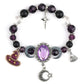 Gotisches lila Strassstein-Halloween-Armband