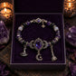 Gotisches lila Strassstein-Halloween-Armband