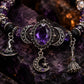 Gotisches lila Strassstein-Halloween-Armband