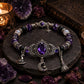 Gotisches lila Strassstein-Halloween-Armband