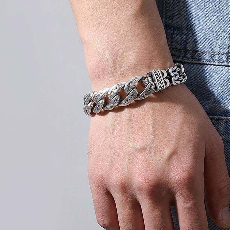 🤙 LIMITED‑TIME 50% OFF! ⚡ Men's Retro Six‑Syllable Mantra Bracelet – Meaningful, Masculine, Eye‑Catching ✨