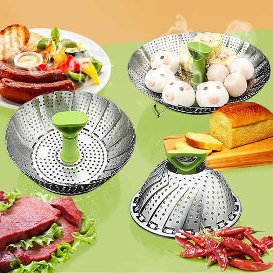 🍳 50% RABATT! 🥢 Ausziehbarer Dämpfeinsatz aus Edelstahl – Teleskop-Design, passt in fast jede Pfanne & Topf – Für Gemüse, Dumplings, Fisch & mehr, abtropfbar & spülmaschinenfest ✨