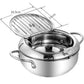 🍳🌡️ Fritierkessel mit Temperaturregelung – Edelstahl 304 Fritierkorb mit Öl-Ablaufsystem | Premium Qualität