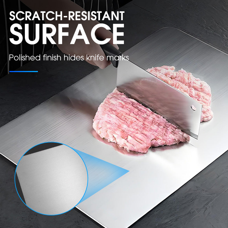 🍳 50% RABATT! 🔪 Edelstahl-Haushaltsschneidebrett – Verdickt, schimmelresistent & lebensmittelecht – Für Fleisch, Gemüse, Obst & mehr – Antibakteriell & langlebig ✨
