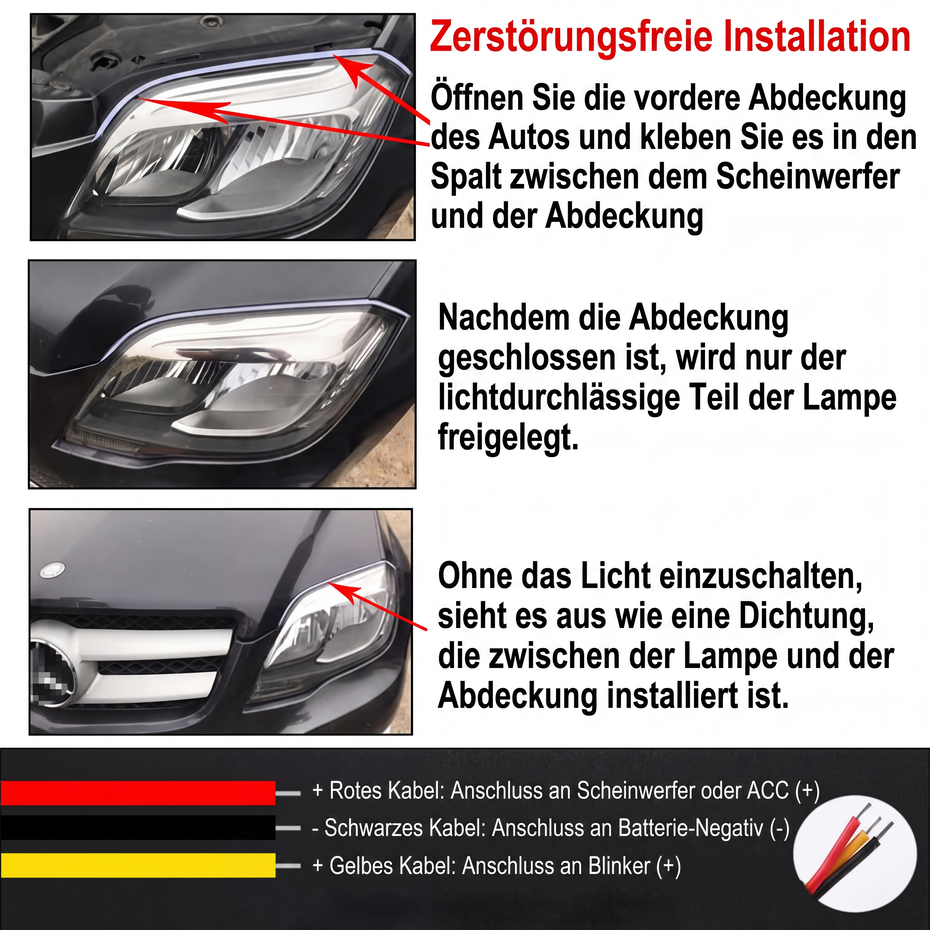📢📢50% RABATT !!⏰2 Stück / Flexible Auto-LED-Flussblinkleuchten