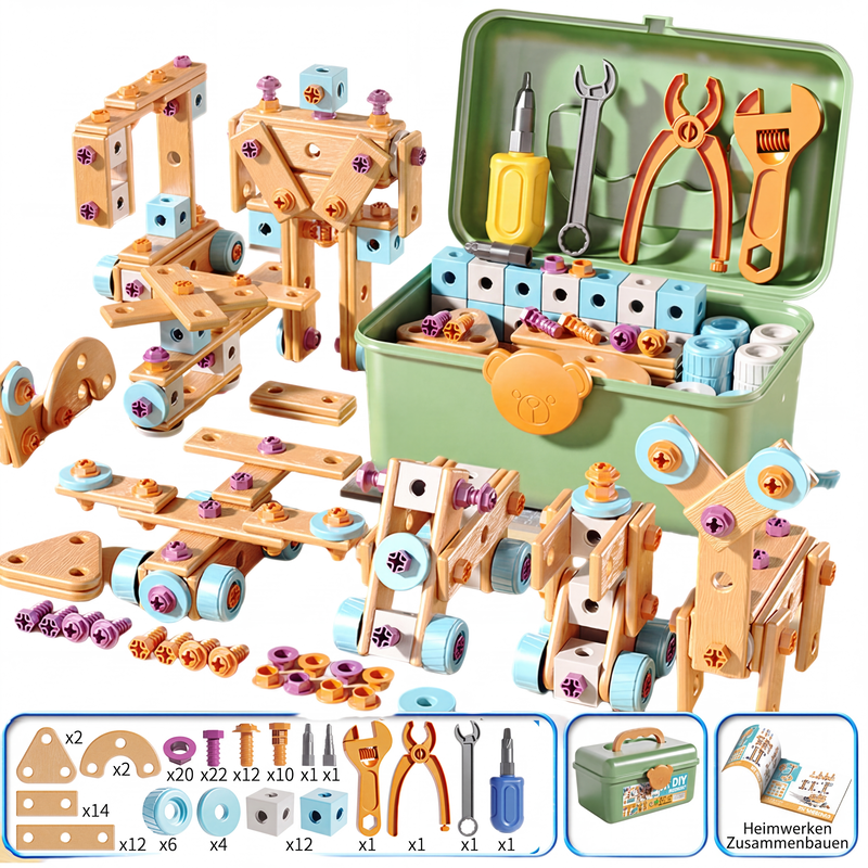 📢📢 JETZT 50 % RABATT!! ⏰🧠 Pädagogisches DIY-Werkzeugset für Kinder
