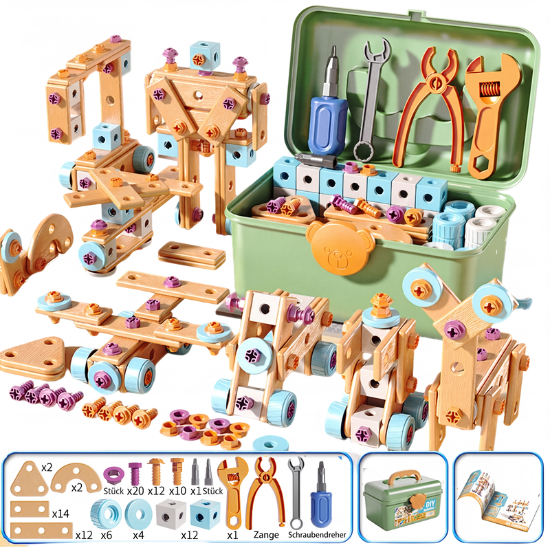 📢📢 JETZT 50 % RABATT!! ⏰🧠 Pädagogisches DIY-Werkzeugset für Kinder