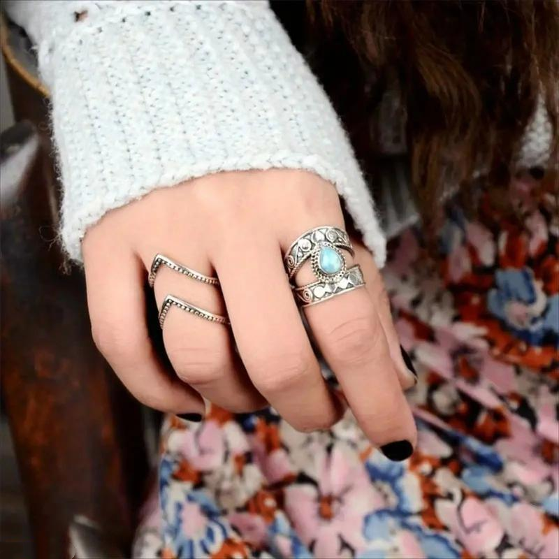 💍 50% RABATT! 🍂 Vintage Geschnitzter Tropfenring für Damen – Antik-inspiriertes Design mit feinen Gravuren – Retro-Eleganz, verstellbar & hautfreundlich ✨