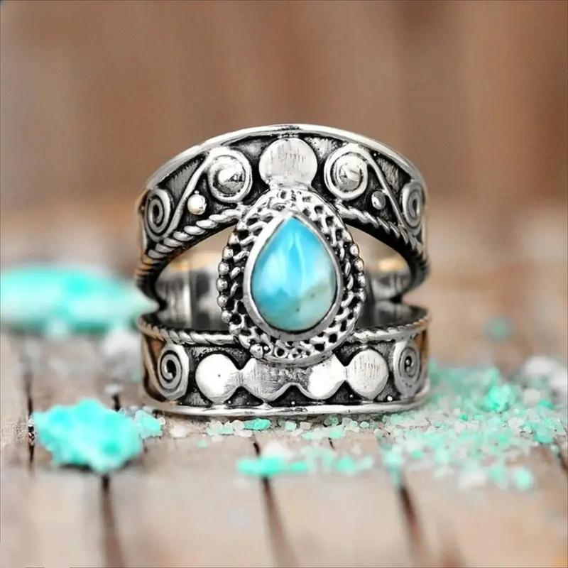 💍 50% RABATT! 🍂 Vintage Geschnitzter Tropfenring für Damen – Antik-inspiriertes Design mit feinen Gravuren – Retro-Eleganz, verstellbar & hautfreundlich ✨
