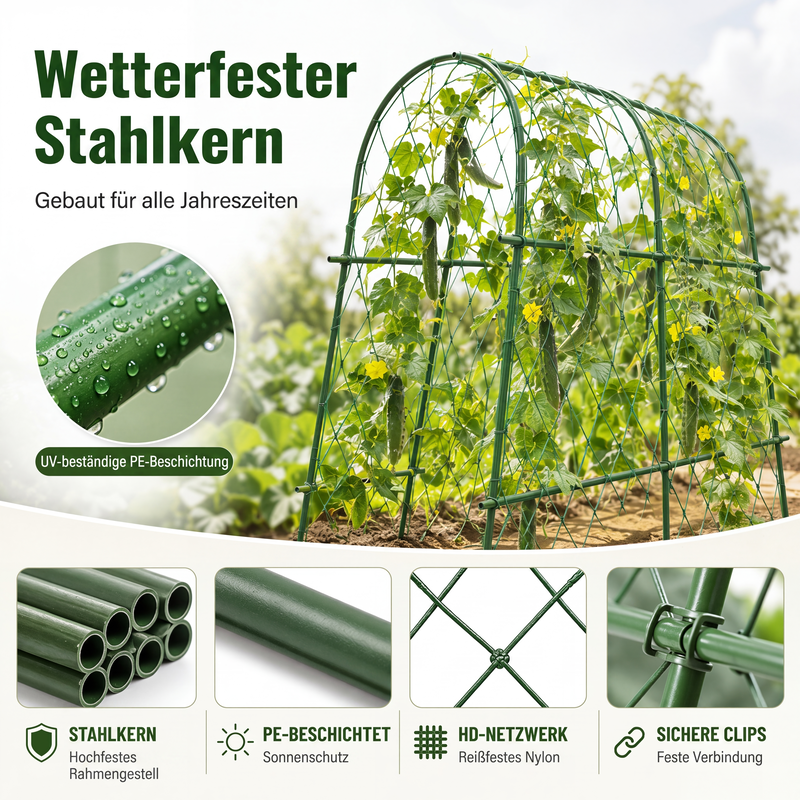 🌿 50% RABATT! 🌱 Stabiles Bogen-Rankgitter – Robust, witterungsbeständig & einfach zu montieren – Ideal für Kletterpflanzen, Rosen & Gartengestaltung 🏡