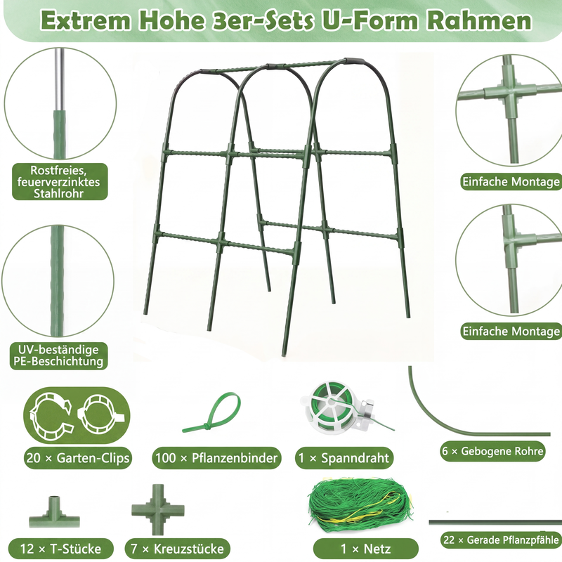 🌿 50% RABATT! 🌱 Stabiles Bogen-Rankgitter – Robust, witterungsbeständig & einfach zu montieren – Ideal für Kletterpflanzen, Rosen & Gartengestaltung 🏡