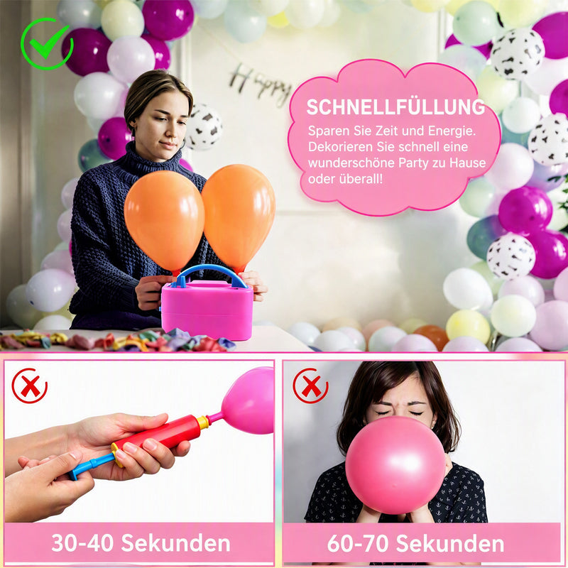 🎈 50% RABATT! ⚡ Elektrische Ballonpumpe mit Doppeldüse – Schnelles Aufblasen, vielseitig & kompakt – Ideal für Partys, Dekoration & Veranstaltungen 🎉
