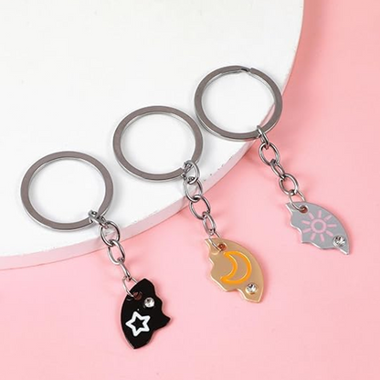 💝 LIMITIERTES ANGEBOT – Heute 50 % sparen! 💝 3-teiliges Freundschafts-Schlüsselanhänger-Set