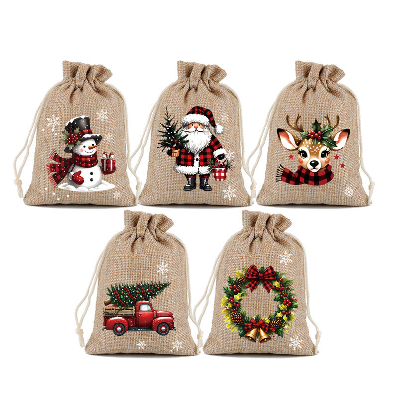 🎄 NUR FÜR KURZE ZEIT 50 % RABATT! 🎁 Weihnachts-Geschenksäckchen mit Kordelzug – Festliche Weihnachtsmann- & Rentier-Motive, Doppelter Kordelzug & Strapazierfähiger Stoff – Weihnachtsfreude in jedem Geschenk ✨