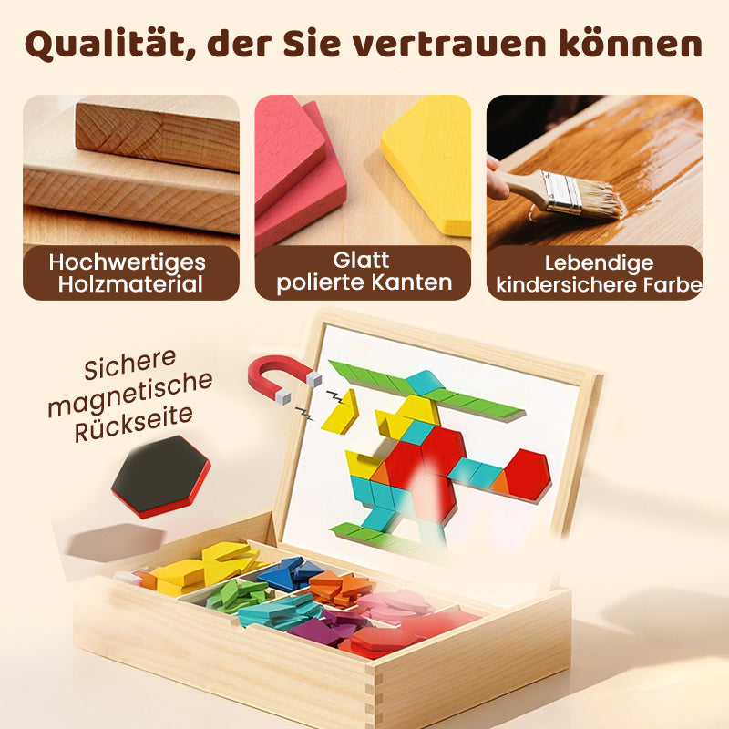 🧩 Solange der Vorrat reicht – 49 % Rabatt! 🎉 Magnetisches Puzzlespiel aus Holz mit Motiven – Fördert Konzentration, Feinmotorik & Kreativität – Perfekt für Kinder & Erwachsene – Kompakt & magnetisch – ideal für Reisen & ruhige Stunden zu Hause ✨