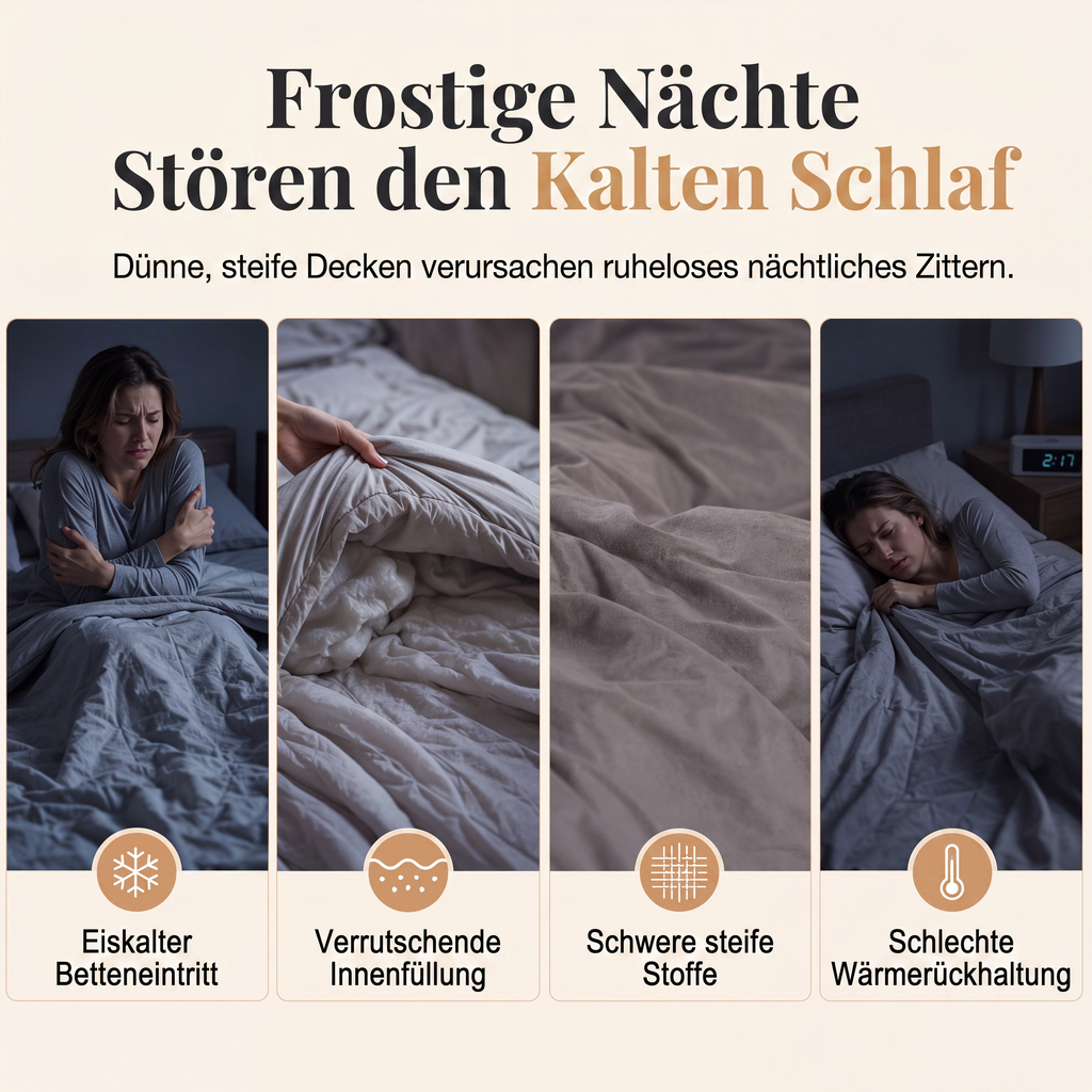 📢📢 JETZT 50 % RABATT!! ⏰Verdickte Winterdecke aus doppelseitigem Lammvlies und Milchsamt, warme Bettdecke für Herbst und Winter