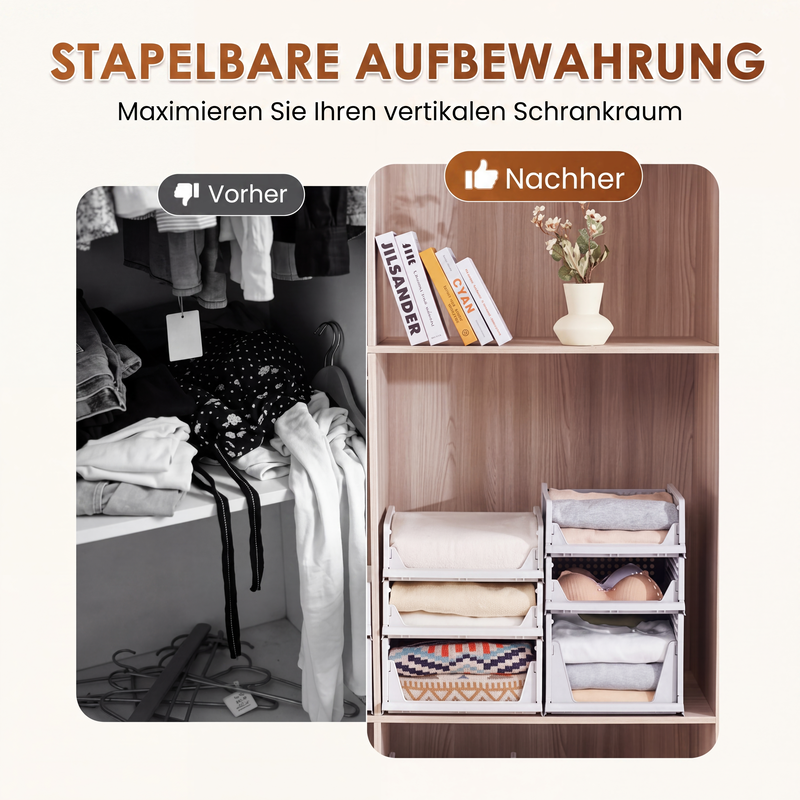 📢📢50% RABATT NU!! ⏰Stapelbarer Kleiderschrank-Organizer mit Schublade