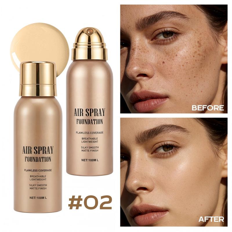 ⏰Jetzt 50 % Rabatt!✨💧 Air-Spray-Foundation – wasserfest, atmungsaktiv & langanhaltend – samtiges Finish, einfach aufgesprüht – für jeden Hauttyp