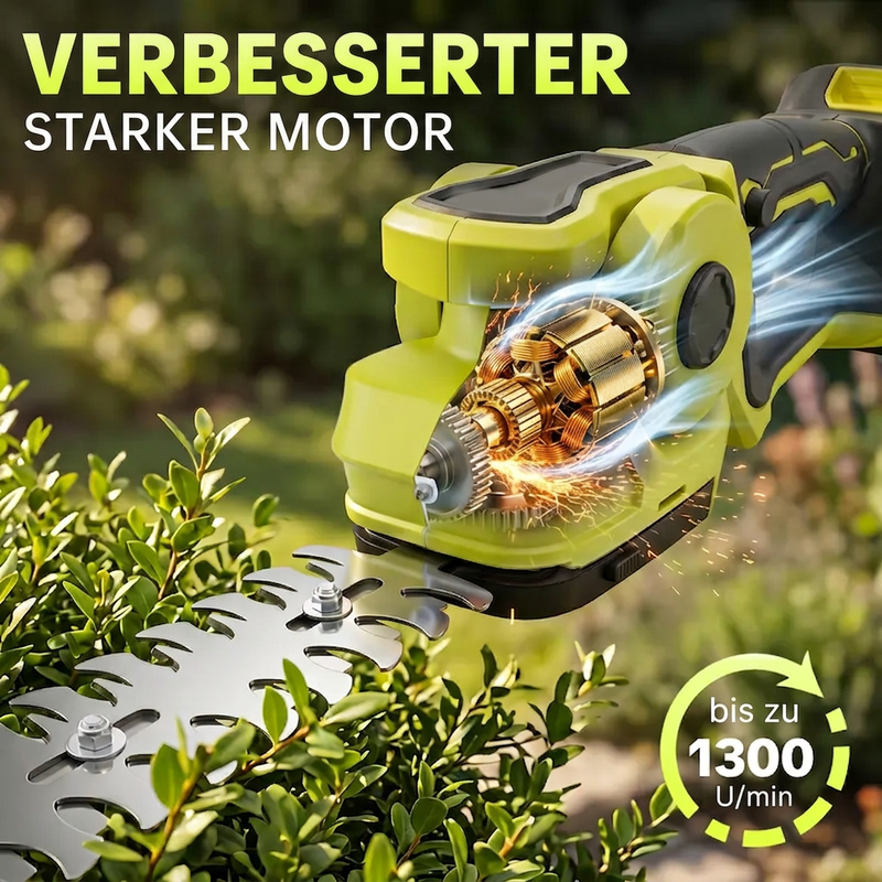 ✂️🌿 Neu & 2-in-1! 2-in-1 Akku-Heckenschere & Grasschere – Kabellos, leicht & werkzeugloser Klingenwechsel – Saubere Rasenkanten plus formschöner Heckenschnitt – Ideal für Buchs, Lavendel, Ziersträucher & Gartenpflege ✨
