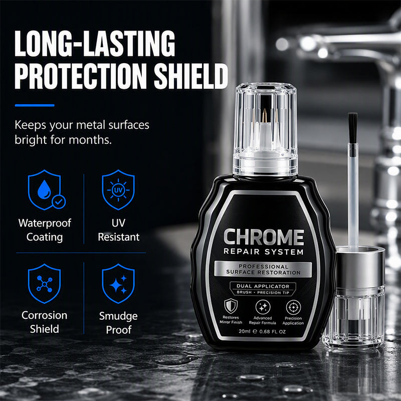 🥳HEISSER SALE 2026🥳💞50.000+ VERKAUFT! ✨🚗 Chrom-Restaurierungs-Set – Entfernt Oxidation & bringt metallischen Hochglanz | Premium Qualität