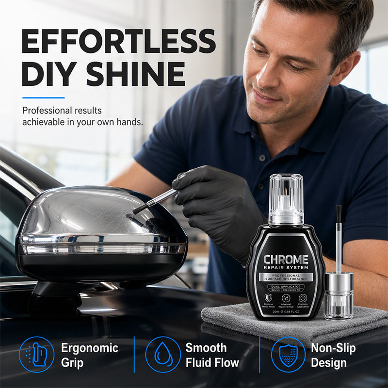 🥳HEISSER SALE 2026🥳💞50.000+ VERKAUFT! ✨🚗 Chrom-Restaurierungs-Set – Entfernt Oxidation & bringt metallischen Hochglanz | Premium Qualität