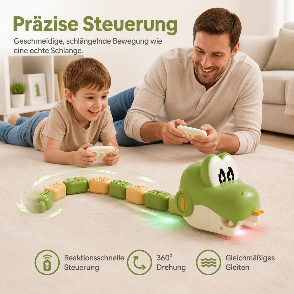 🐍 Ferngesteuerte Spielzeugschlange mit Magnetsegmenten