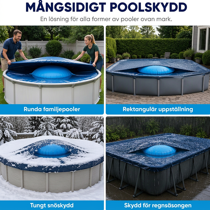 🏊 50% RABATT! ❄️ Aufblasbare Pool-Winterabdeckung – Rund, langlebig & wetterfest ✨