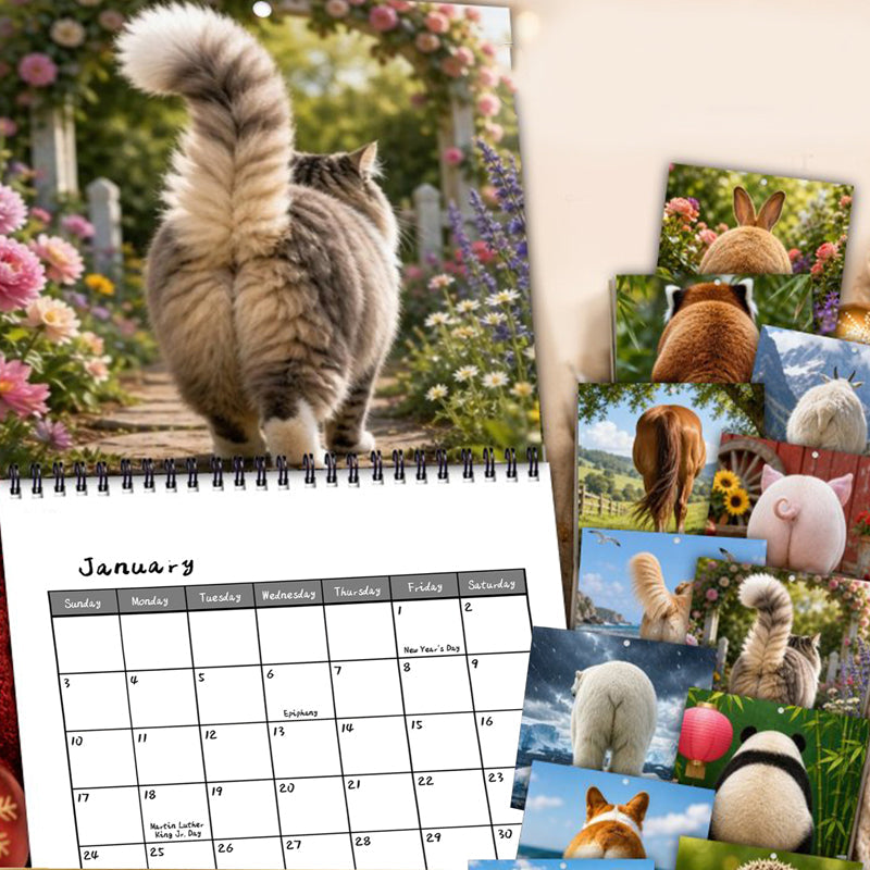 Funny Animal Butt Wall Calendar