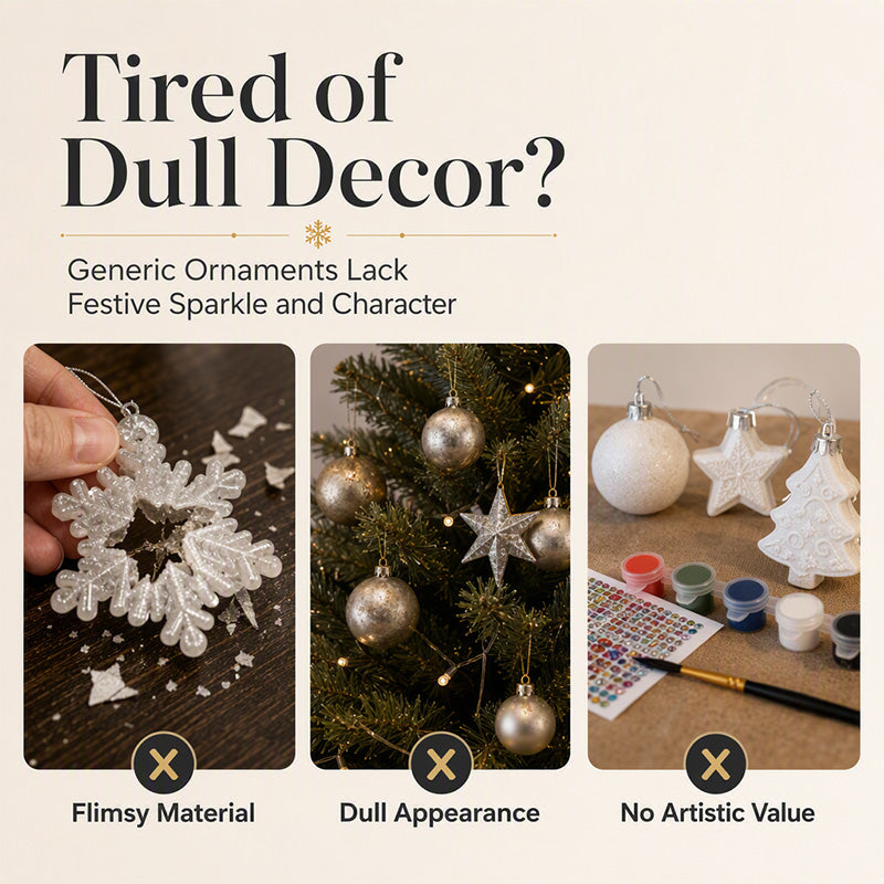 🎄 KAUFE 2, ERHALTE 1 GRATIS! 💎 DIY Diamant-Weihnachtsanhänger – 6 Stück zum Aufhängen ✨