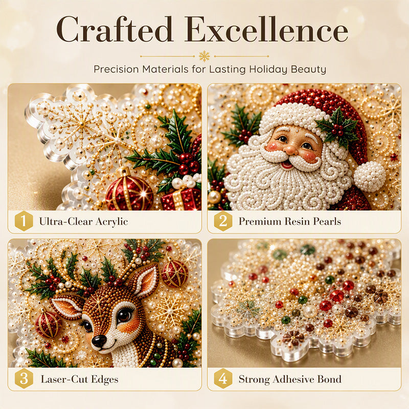 🔥🎁 2+1 GRATIS!!🥳🎄 DIY Diamantmalerei Weihnachtsanhänger‑Set (6 Stück) – Basteldeko zum Aufhängen am Weihnachtsbaum ✨