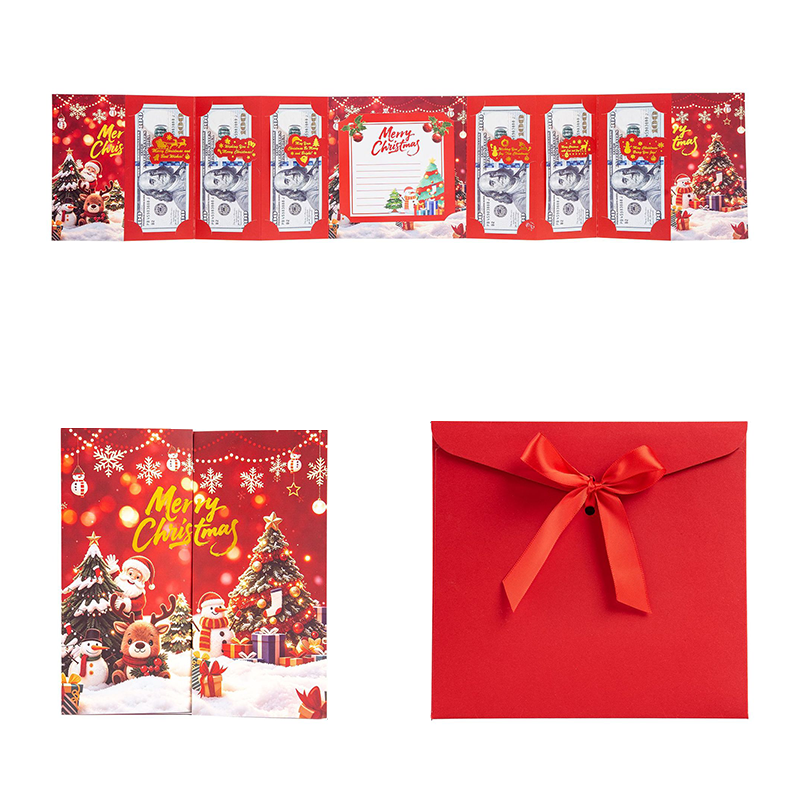 🎄 50% OFF! ✨ Festive Cash Gift Card Holder – Multi-Slot Organization, Holiday Notes Space & Ribbon Envelope – Turn Cash into a Thoughtful Christmas Gift 💌