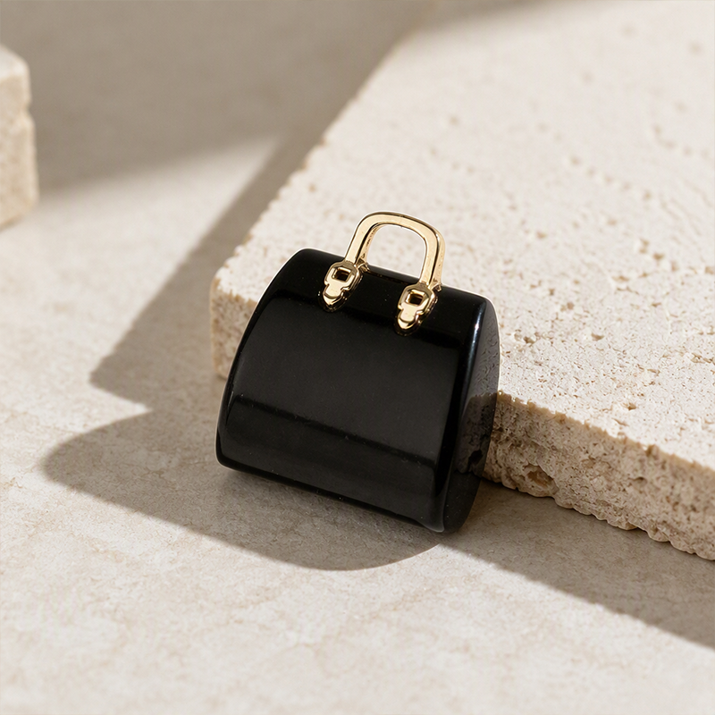 🔮 50% RABATT⏰Miniatur Elegante Stein-Handtasche Ornament 👜✨