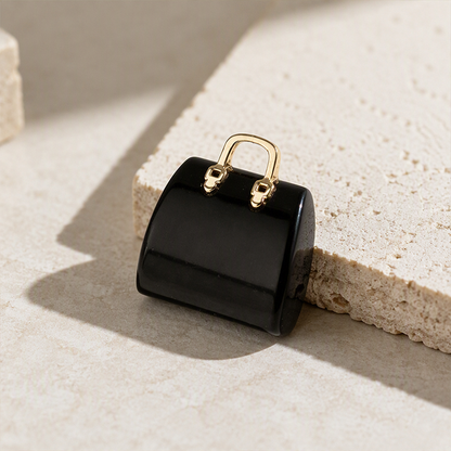 🔮 50% RABATT⏰Miniatur Elegante Stein-Handtasche Ornament 👜✨