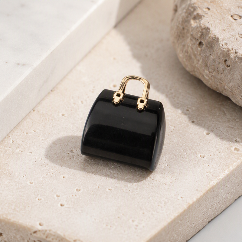 🔮 50% RABATT⏰Miniatur Elegante Stein-Handtasche Ornament 👜✨