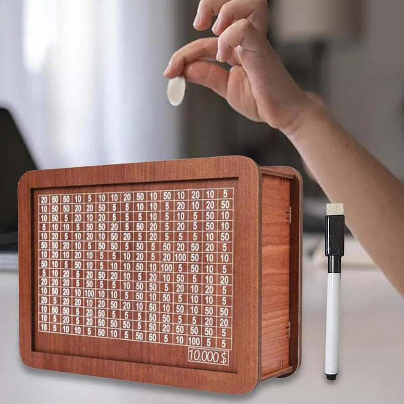 Holzspardose mit Maker Pen