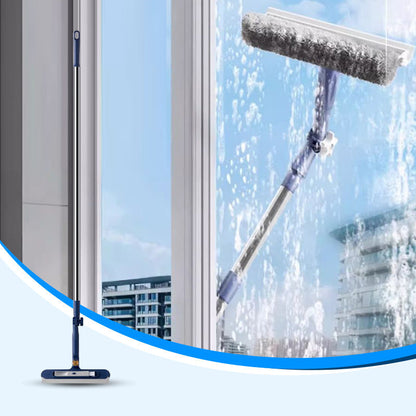 50% RABATT! ✨ Teleskop-Fensterabzieher – Streifenfrei für hohe Fenster ✨