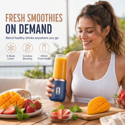 🍓 50 % Rabatt ! Tragbarer Entsafterbecher – Perfekte Shakes auf Knopfdruck! 🍹 Kraftvoller 6-Klingen-Motor, kompakt für unterwegs, leicht zu reinigen ✨