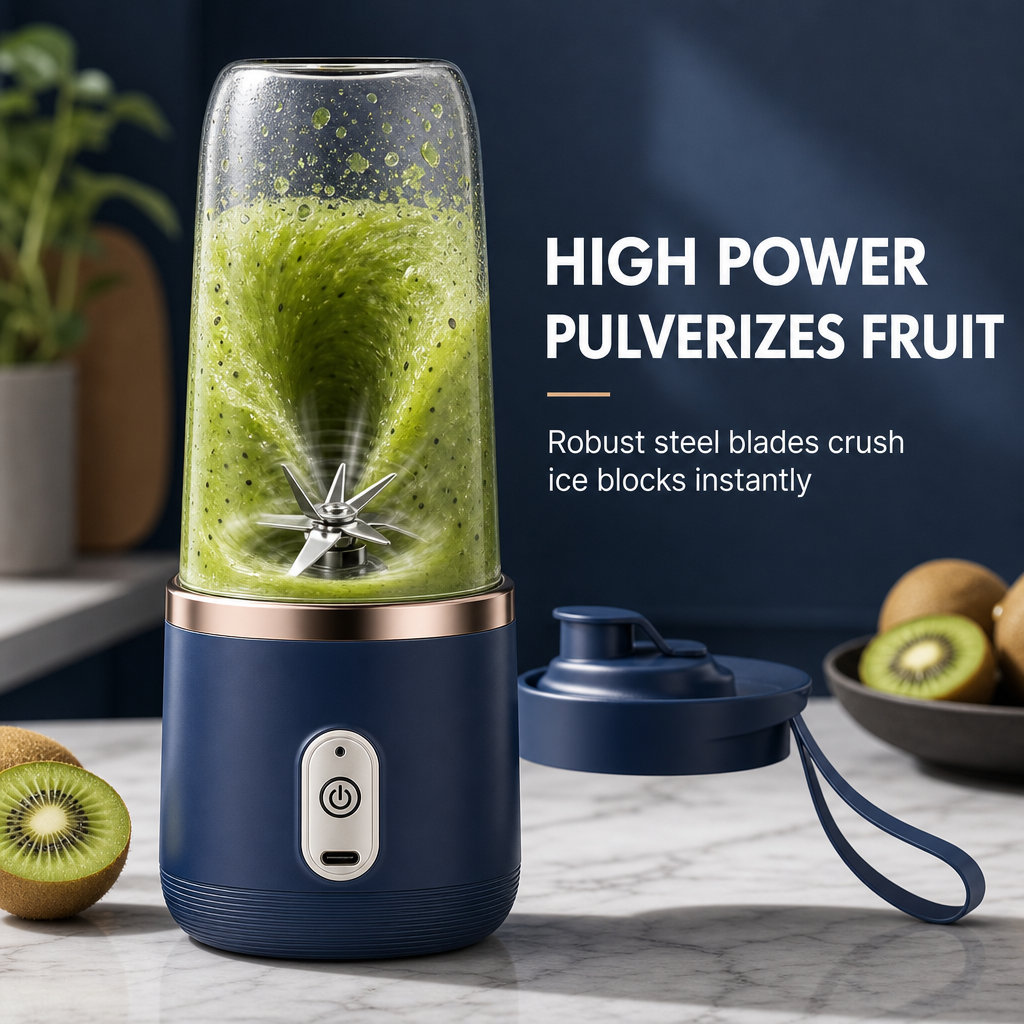 🍓 50 % Rabatt ! Tragbarer Entsafterbecher – Perfekte Shakes auf Knopfdruck! 🍹 Kraftvoller 6-Klingen-Motor, kompakt für unterwegs, leicht zu reinigen ✨