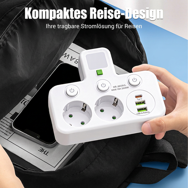 📢📢50% RABATT !!⏰Intelligente Steckdosenleiste mit USB-Anschlüssen