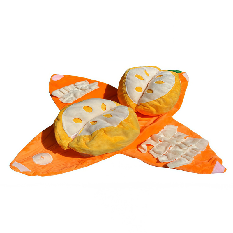 🍊 Neu & Schnüffelspaß! 🐶 Interaktives Schnüffel- & Plüsch-Hundespielzeug in Orangenform – Zwei Teile (Schale + Fruchtfleisch), versteckte Leckerli-Taschen